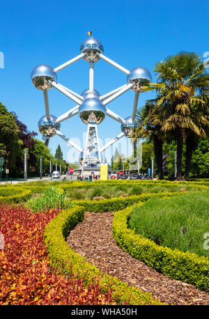 Atomium di Bruxelles, Square de l'Atomium, Boulevard de Centaire, Bruxelles, Belgio, Europa Foto Stock