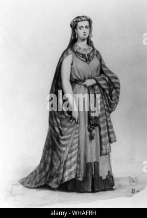 L'Imperatrice Eugenia vestito in costume di un gipsy o bohemienne, per un fancy dress ball dato dalla Duchesse de Bassano Foto Stock