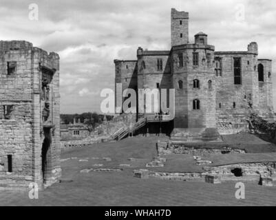 Il castello di Warkworth. Northumberland Foto Stock
