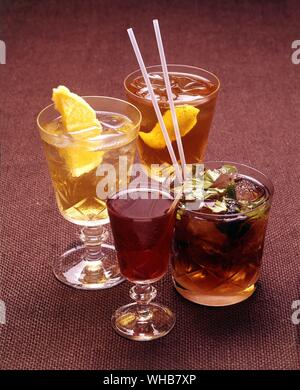 Bevande in bicchieri. Foto Stock