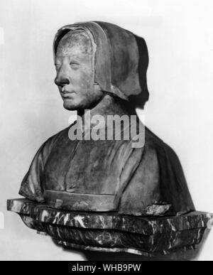 Mme la struttura Regente o Luisa di Savoia 1476 - 1531 , Francois Madre , da un presunto ritratto busto da una contemporanea scultura francese Foto Stock