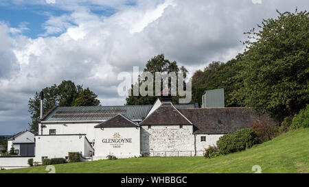 DUMGOYNE, Scotland, Regno Unito. Il 1 settembre 2019. Glengoyne Distillery è una distilleria di whisky fondata nel 1833 a Dumgoyne, a nord di Glasgow, Scozia. Foto Stock