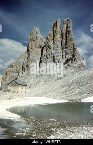 Dolomiti : Vajolet Torri sono una sezione delle Alpi nel nord est Italia Foto Stock