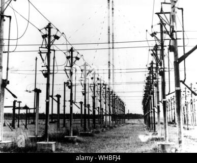 Radio Free Europe / Radio Liberty RFE / RL : i trasmettitori a Biblis , un organizzazione braodcastng , primo braodcast 1952 Foto Stock