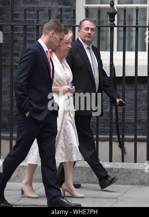 Dott. Liam Fox, conservatori MP per North Somerset (destra) lasciando dopo una riunione a 10 Downing Street, Londra centrale. Foto Stock