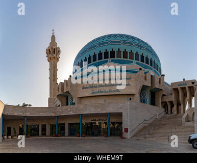 Una foto panoramica del Re Abdullah moschea di Amman. Foto Stock