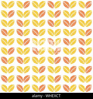 Foglie di autunno vector seamless pattern. Stampa di moda Illustrazione Vettoriale