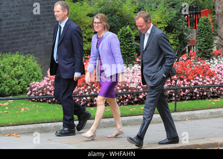 Londra, UK, 2° settembre 2019. Ministri, così come molti del partito conservatore e MPs ex politici tutti immettere n. 10 di Downing Street di emergenza di una riunione del gabinetto e poi generale del Partito conservatore raccolta. Credito: Imageplotter/Alamy Live News Foto Stock