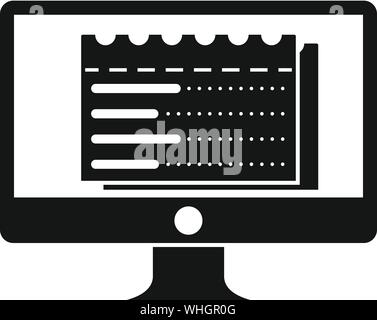 Web ricevuta di denaro icona. Semplice illustrazione del denaro web ricevuta icona vettore per il web design isolato su sfondo bianco Illustrazione Vettoriale