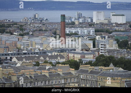 La città di Edimburgo è la capitale della Scozia grandi quantità di visita turistica della città Foto Stock