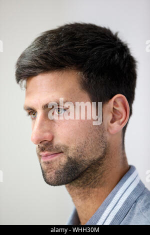 Aegon International 2017, Eastbourne Inghilterra - Novak Djokovic di Serbia conferenza stampa. Lunedì 26th, Giugno. Photo credit: Nick Walker/Sport Foto Foto Stock