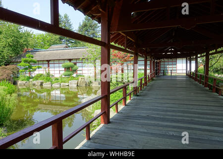 Japanischer Garten auf der Isle de Versailles in Nantes, Nantes, Isle de Versailles, Jardin Japonais - Nantes, Versailles Isola, giardino giapponese Foto Stock