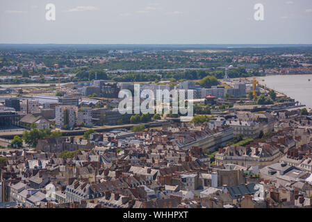 Nantes, Panorama von Tour Bretagne - Nantes, Panorama da banco Bretagne Foto Stock