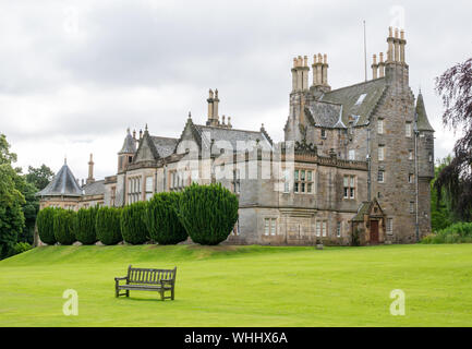 Xvi secolo towerhouse, Lauriston Castle, Cramond, Edimburgo, Scozia, Regno Unito Foto Stock