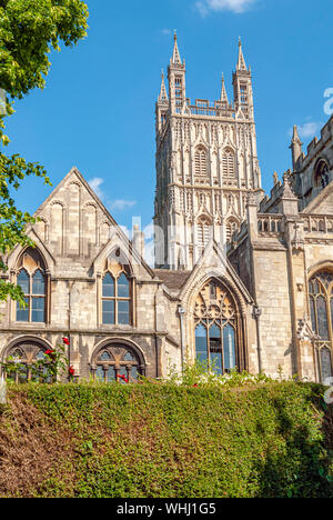 La cattedrale di Gloucester, Gloucestershire, England, Regno Unito Foto Stock