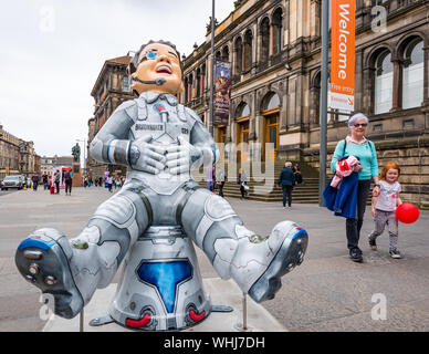 Oor Wulie personaggio dei cartoni animati arte della benna trail, Museo Nazionale, Camere Street, Edimburgo, Scozia, Regno Unito Foto Stock