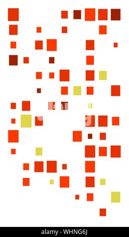 Piazze casuale mosaico. Disturbato, frammentazione design dei mezzitoni. La distribuzione casuale di forma quadrata. Matrice irregolare, griglia mesh. Matrice di ran Illustrazione Vettoriale