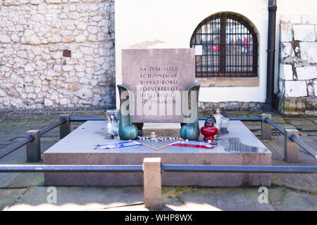 Memoriale al campo di concentramento di Auschwitz a Oświęcim, Polonia Foto Stock