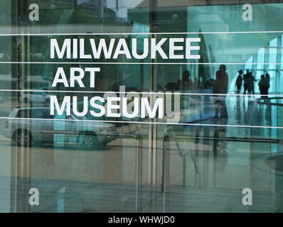 Milwaukee, WI, Stati Uniti d'America. Lug 2018. Ingresso al Milwaukee Art Museum. Foto Stock