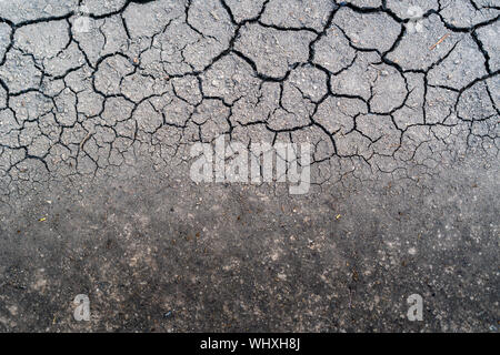 Il terreno asciutto dopo la pioggia non è un lungo periodo di tempo. Vista la siccità. Foto Stock