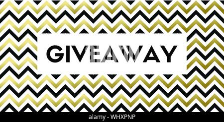 Giveaway. Banner di vettore con un elegante motivo a chevron Illustrazione Vettoriale