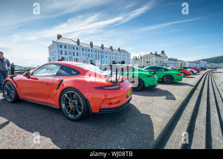 Porsche Club Gran Bretagna incontro a Llandudno North Wales UK 19 Maggio 2019 Foto Stock