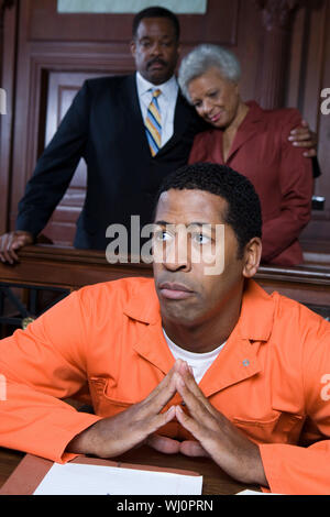Seduta penale in tribunale Foto Stock