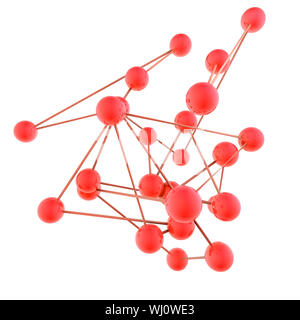 Immagine 3d di red diagram.Networking e concetto di internet. Foto Stock