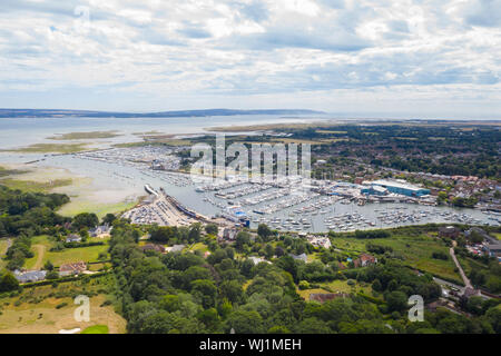 Lymington estuario dall'aria Foto Stock