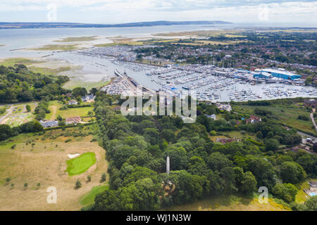 Lymington estuario dall'aria Foto Stock