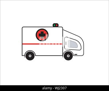 Isolato icona ambulanza immagine vettoriale Illustrazione Vettoriale