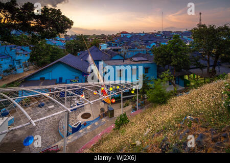 Villaggio colorato Jodipan è la migliore destinazione in Malang East Java Indonesia Foto Stock