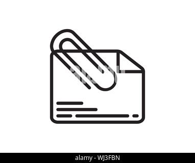 Allega documento icona immagine vettoriale Illustrazione Vettoriale