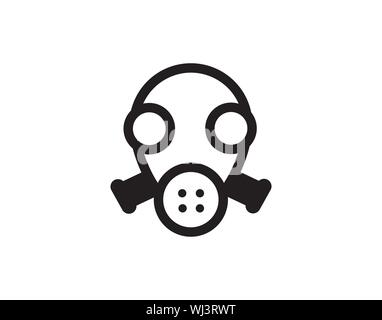 Maschera a gas linea sottile icona, di difesa e di esercito, segno del respiratore, grafica vettoriale un modello lineare su uno sfondo bianco, eps 10. - Vettore Illustrazione Vettoriale