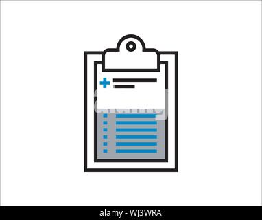 Vettore icona rapporto sullo stato degli appunti medici Illustrazione Vettoriale