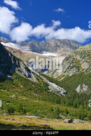 Steinlauihorn nelle Alpi Bernesi affacciato Handegg, Svizzera. Visto da sud est Foto Stock