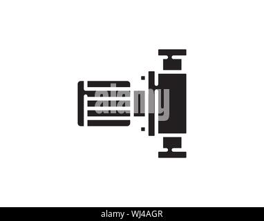 Motore pompa icona di irrigazione. Schema del motore pompa icona di irrigazione per il web design isolato su sfondo bianco - Illustrazione Illustrazione Vettoriale
