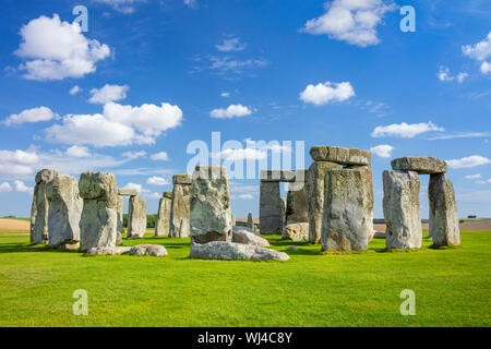 Stonehenge il Neolitico antico monumento stonehenge Inghilterra Stonehenge Wiltshire Stonehenge cerchio di pietra vicino a Amesbury Wiltshire, Inghilterra UK GB Europa Foto Stock