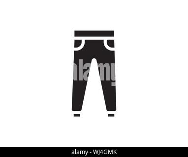 Icona dei pantaloni jogger nel moderno design vettoriale piatto Illustrazione Vettoriale