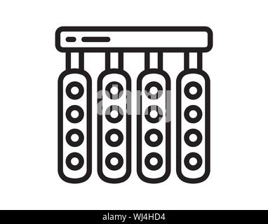 Semaforo icona linea regolamento e traffico immagine vettoriale Illustrazione Vettoriale