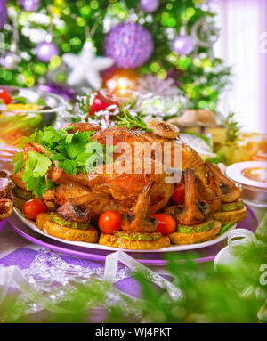 Gustoso pollo al forno Foto Stock