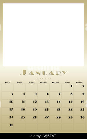 Ogni mese dell'anno 2010 il calendario Foto Stock