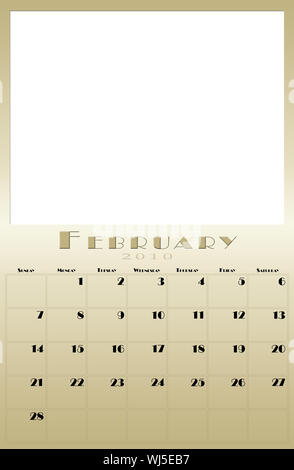 Ogni mese dell'anno 2010 il calendario Foto Stock