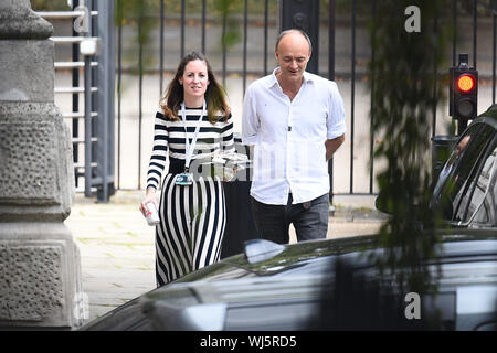 Senior aide al primo ministro Dominic Cummings, a Downing Street in Westminster, Londra. Foto Stock