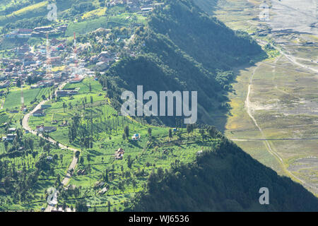 Monte Bromo è la migliore destinazione per viaggiare in bromo Tengger Semeru Parco Nazionale di Malang East Java Indonesia Foto Stock