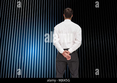 Immagine composita di imprenditore girando le spalle alla telecamera Foto Stock