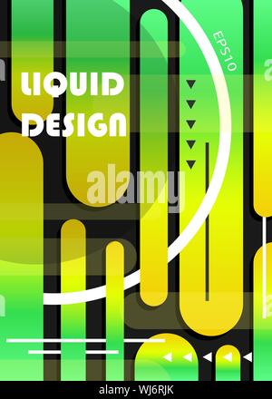 Abstract alla moda colorate forme di gradiente. Modello per la progettazione con posto per il testo. Banner di vettore. Illustrazione Vettoriale
