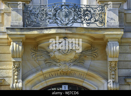 Corte distrettuale, District Court place, vista, architettura, al di fuori e al di fuori, vista esterna, vista esterna, Berlino Charlottenburg Charlottenburger, Char Foto Stock