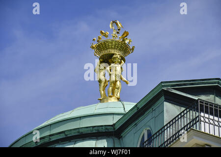 Vista, al di fuori e al di fuori, vista esterna, vista esterna, Belvedere, Berlino Charlottenburg Charlottenburger, Charlottenburg-Wilmersdorf, Closeup, tetto, ro Foto Stock