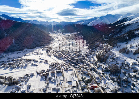 Vista aerea Congress Davos Foto Stock